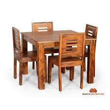 It's a table and chair with foldable leaf that makes it a versatile dining table set. Wooden Chair Wooden Dining Table 4 Chairs Manufacturer From Churu