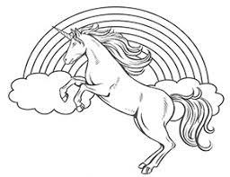 Ausmalbild einhorn fabelwesen einhorner unicorn. Ausmalbild Regenbogen Mit Einhorn Gratis Ausdrucken