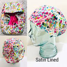 Satin Lined Scrub Hat Painters Palette Etsy Scrub Hats Ponytail Scrub Hat Surgical Hats