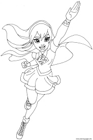 Coloring harley quinn dc super hero girls coloring page. Supergirl Dc Super Hero Girls Coloring Pages Printable