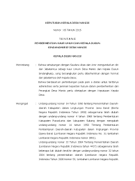 Dokumen surat lamaran doc & pdf. Sk Pemberhentian Perangkat Desa