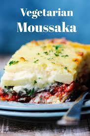 Vegetarian Moussaka Classic Greek Casserole Eating European Recipe Moussaka Greek Dishes Moussaka Recipe
