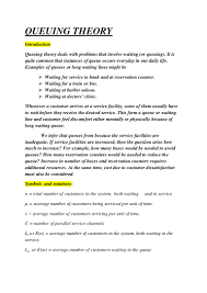 Queuing Theory
