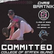 Chris Bartnik (Sachem East 2023) commits to College of Staten Island
