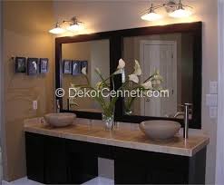Moda Ikili Lavabo Galeri Banyo Aynalari Lavabolar Banyo Makyaj Masasi