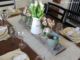 Easter Spring Burlap Table Settings Burlap Table Decorations Easter Table Settings