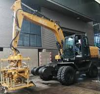 Excavadora Hi Rail Para Regulador De Lastre Ferroviario ...