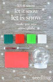 Let It Snow Make Your Own Snow Globe Activity Kit Diy Snow Globe Snow Globes Christmas Diy