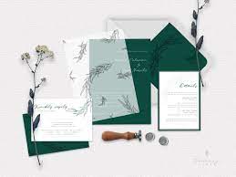 Dark Green Wedding Invitation Green Wedding Invitations Dark Green Wedding Wedding Color Trends