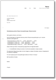 Eine aufteilung der steuerschuld wird nach dieser vorschrift und § 270 ao vorgenommen. Antrag An Das Finanzamt Auf Herabsetzung Der Steuervorauszahlungen De Musterbrief Download