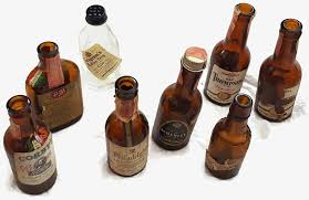 8 Miniature Liquor Bottles Whiskey Corby S Pm Deluxe Old Thompson Abbot Unbranded Liquor Bottles Vintage Flask Vintage Bottles