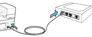 Ethernet cables' ends are interchangeable, so it doesn't matter which end you plug into the computer or the router. Hp Printer Setup Wired Ethernet Network Hp Customer Support