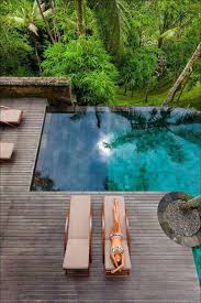 Wood Decking Around Infinity Pool Como Shambhala Resort Bali Exactly What I Need Right Now Outdoor Pool Pool Designs