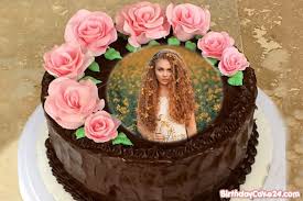 Birthday Cake With Photo Frame Best Online Flower Chocolate Cake With Photo Frame Happy Birthday Cake Photo Birthday Cake With Photo Photo Cake