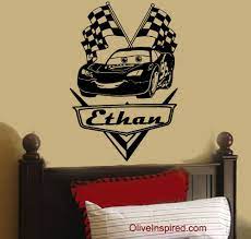 New Personalized Disney Cars Lightning Mcqueen Vinyl Wall Decal Nursery Art Disney Cars Bedroom Vinyl Wall Decals Nursery Disney Cars