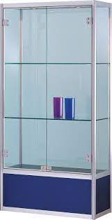 A huge inventory of tempered glass table tops and tempered glass display shelves. Display Cases Peter Pepper Products Expressive Essentials Display Case Glass Display Case Free Standing Wall