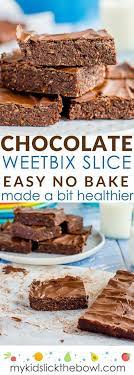 No Bake Chocolate Weetbix Slice Easy Kid Friendly Recipe Made With Weetabix Or Wheat Biscuit Breakfast Ce Chocolate Weetbix Slice Food Processor Recipes Food