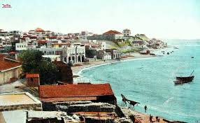 حي المنشية صورة تم تلوينها يافا فلسطين ١٨٩٠ paris skyline palestine art design