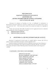 Admitere în anul i de licenţă, sesiunea iulie 2021; Https Www Arte Uoradea Ro Images 1facultate Metodologie Admitere Arte2019 Pdf