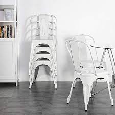 yaheetech metal kitchen dining chairs