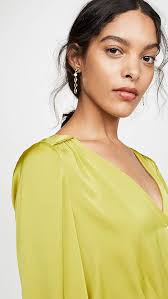 Ramy Brook womensA0819206Karen Button Front Blouse Long Sleeve Blouse