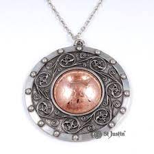 St Justin Pewter Sutton Hoo Pendant With Copper Disc 18 Snake St Justin Http Www Amazon Co Uk Dp B00cp6hjp6 Ref Celtic Gift Jewelry Gifts Celtic Jewelry