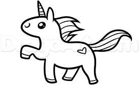 How To Draw A Kawaii Unicorn Step 5 Unicorn Drawing Kawaii Unicorn Unicorn Coloring Pages
