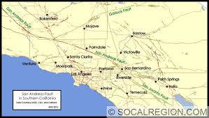 Southern California Saf Map California Map San Andreas Fault Pomona California