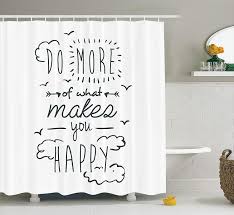 Funny Shower Curtain Inspirational Quotes Decor Do More Of What Makes You Happy Clouds Polyester Fabric Bathroom Set Buy At The Price Of 12 80 In Aliexpress Com Imall Com