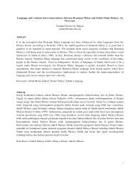 Berikut dikongsikan adalah contoh cover letter dalam bahasa melayu sebagai panduan buat anda terutamanya para graduan : Pdf Language And Cultural Interconnectedness Between Bruneian Malay And Sabah Malay Dialect An Overview