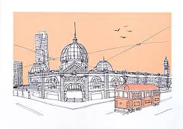 Flinders Street Station Melbourne Open Edition A4 By Picturette Melbourne Art Melbourne Skyline Melbourne