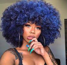 This Hair Dye Is Magic Natural Hair Styles Blue Natural Hair Curly Hair Styles Naturally
