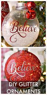 Diy Glitter Christmas Ornaments Glitter Christmas Christmas Ornaments Easy Christmas Diy