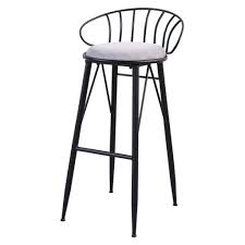Modern Black And Gold Bar Stools Chuan Han Modern Chair With Backrest Footstool Stool Thickened Seat Dining Chair Kitchen Bar Industrial Bar Stool Metal Metal Chairs Bar Chairs Counter Chairs