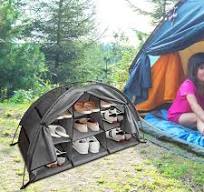 Camping Shoes Storage Organizer, 9 Shelf Collapsible RV Tent