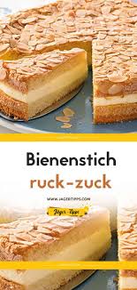 Bienenstich Ruck Zuck Rezept Bienenstich Rezept Bienenstich Kuchen Rezepte Einfach