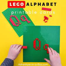 Create the alphabet with lego blocks and add in a . Lego 2d Alphabet Printable Cards Adventure In A Box