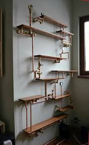Find out how to make your home look steampunk here! Steam Punk Shelves Steampunk Home Decor Bookshelves Diy Steampunk Furniture