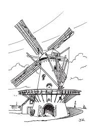 Coloring Page Windmills Windmills Cool Coloring Pages Coloring Pages Windmill Tattoo