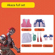 Hot Anime Demon Slayer Akaza Full Set Vest Top Pants For Unisex Adult  Halloween Party Cosplay Costume Christmas Gift With Wig - Cosplay Costumes  - AliExpress
