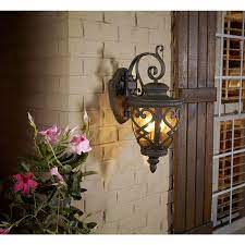 Shop Allen Roth Grandura 22 63 In H Marcado Black Outdoor Wall Light At Lowes Com Black Outdoor Wall Lights Wall Lights Outdoor Wall Lighting