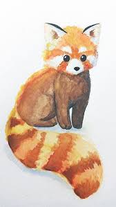 Red Panda Poster With Images Panda Art Animal Paintings Cute Drawings