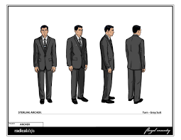 Available in any file format including fbx, obj, max, 3ds, c4d Www Manofmissle Com Archer Character Turnaround Archer Characters Cartoon Character Design