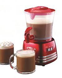 They don't just whip up hot chocolate. Amazon Com Nostalgia Hcm700retrored Retro 32 Ounce Hot Chocolate Milk Frother Cappuccino Latte Maker And Dispenser Home Kitchen