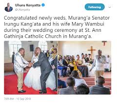 Senator irungu kang ata amp mary wambui wedding uhuru kenyatta among the guests. High Profile Weddings Attended By Uhuru And Raila On Saturday Photos