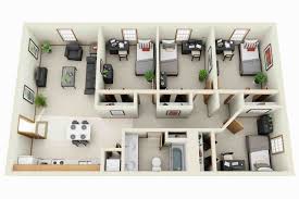 Luxury Apartment Plans 3d Contemporary 3d Floor Plans Imanada Architecture Pla Apartment Floor Plans 4 Bedroom House Designs Apartment Floor Plan