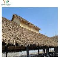 Fire Retardant Synthetic Thatch Roof Gazebo Pergola Palm Leaf Thatch  Roofing Plastic Palapa Thatch