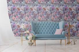 Browse living room decorating ideas and furniture layouts. Floral Wallpaper Photographed Flowers Wallpaper Surface House
