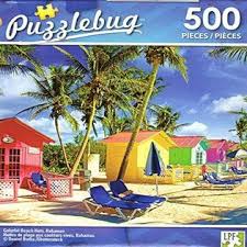 Maybe you would like to learn more about one of these? Colorful Beach Huts Bahamas 500 Piece Jigsaw Puzzle Puzzlebug P 004