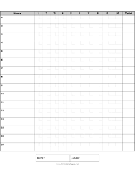 Printable Bowling Score Sheet Bowling Volleyball Score Sheet Bowling Tournament